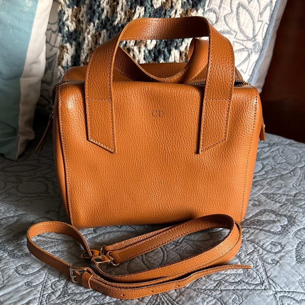 Mark & Graham Tan Leather Satchel